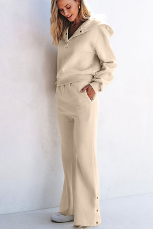 Havana Half Snap Hooded Pants Set