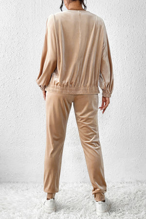 Velour Jacket and Pants Set