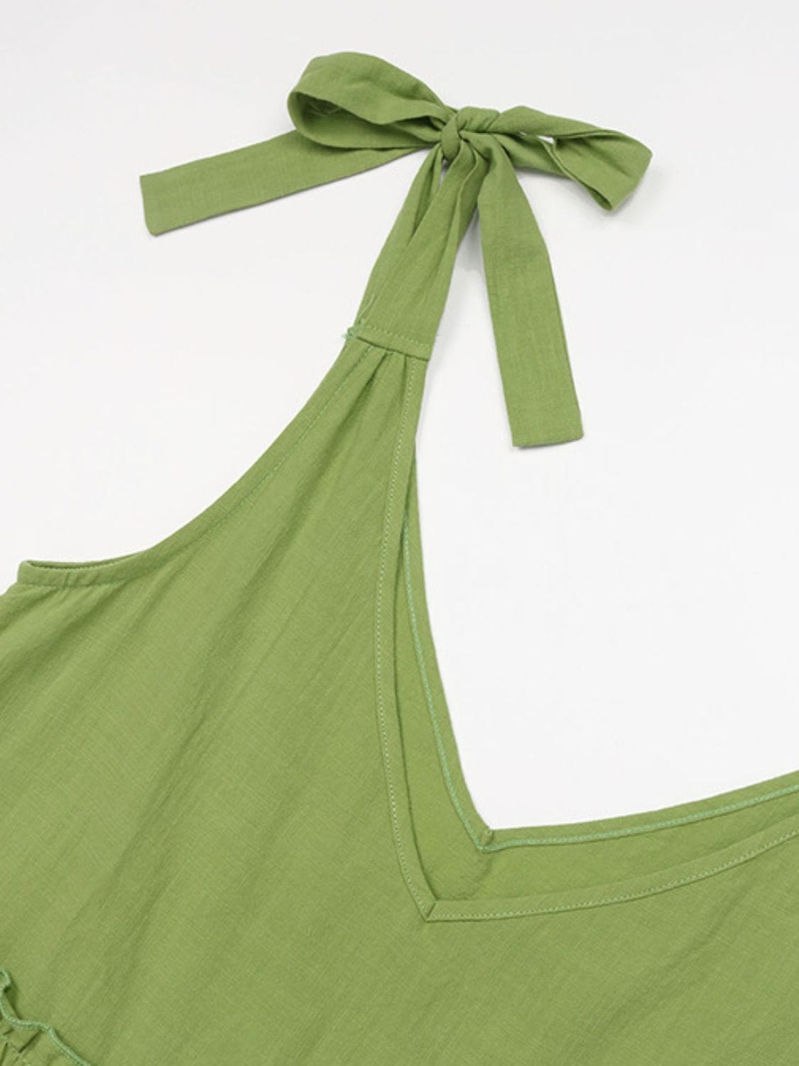 Perfee Tiered Frill V-Neck Sleeveless Dress Clothing and Fashion
