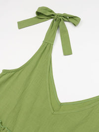Perfee Tiered Frill V-Neck Sleeveless Dress Clothing and Fashion