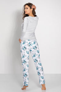 Blue Floral Pajama Pant Set