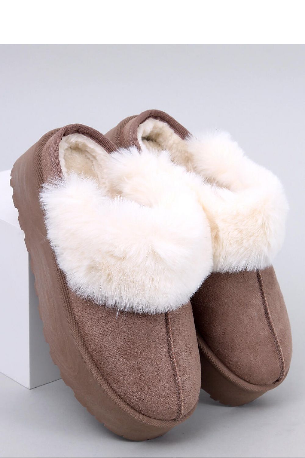 Wedge Slippers in Beige