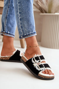 Fur Lined Slipper Sandals